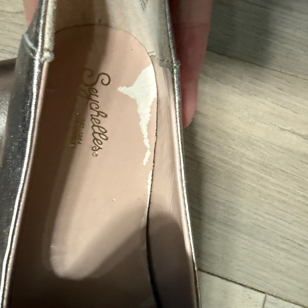 Seychelles Shimmering Gold Slip-Ons - Picture 9 of 9